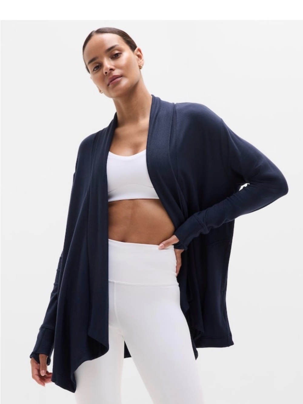 Athleta Pranayama Retore Wrap in Navy excellent condition